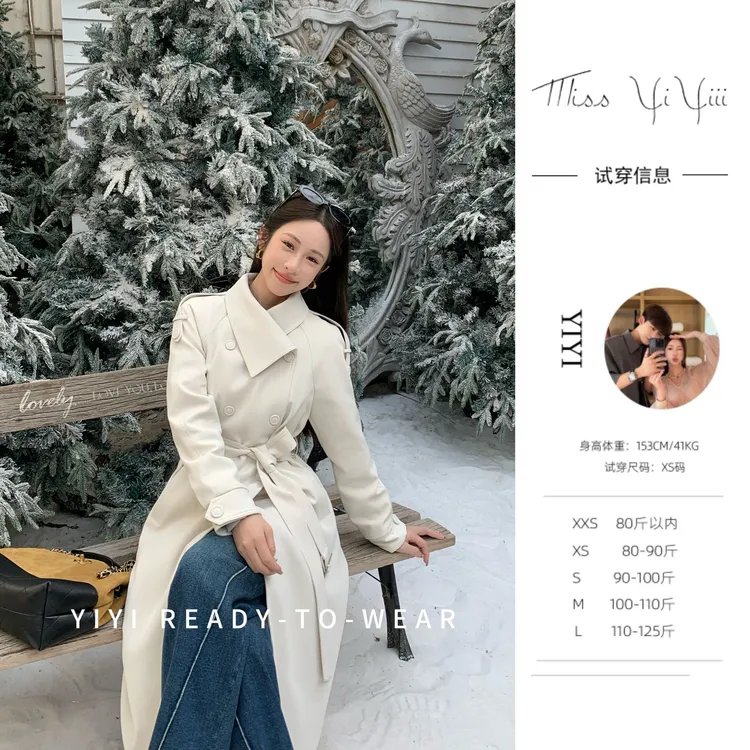 【暖雾轻羽】<YiYiii>小个子时尚气质鹅绒羽绒风衣百搭显瘦外套