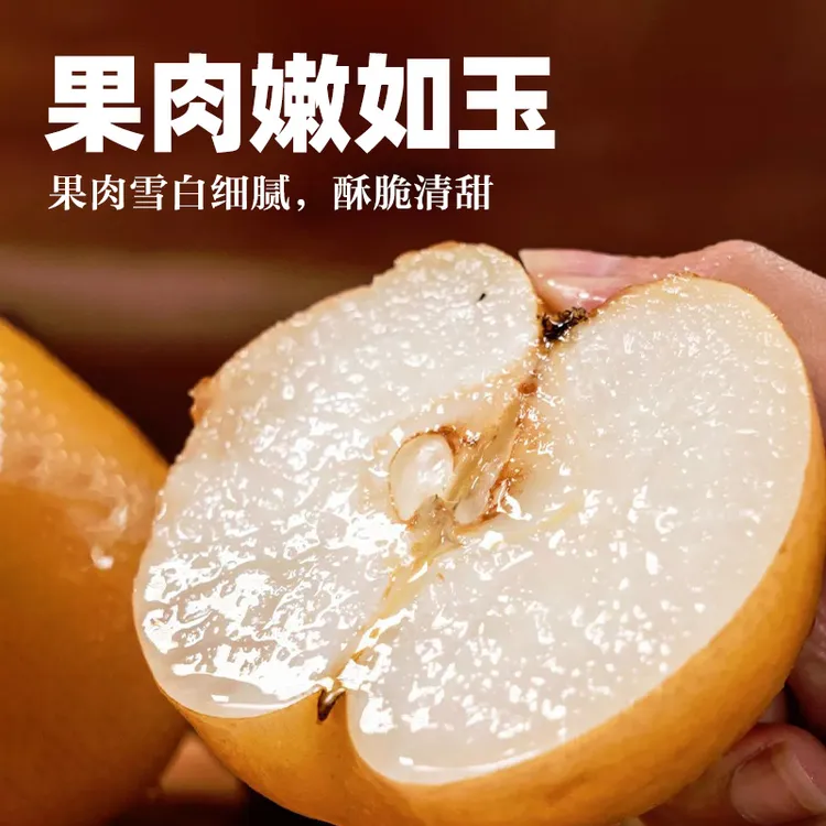 正宗山东莱阳秋月梨当季新鲜水果产地直发多汁皮薄脆甜礼盒送人