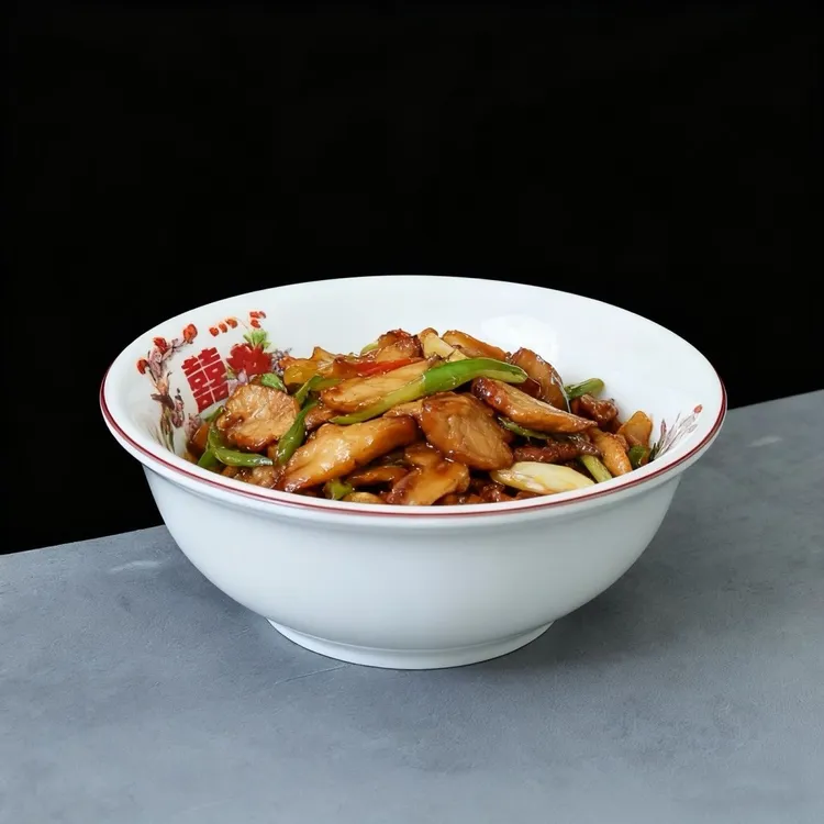 火锅川菜湘菜中式复古酒店商用加厚陶瓷汤碗大号汤碗