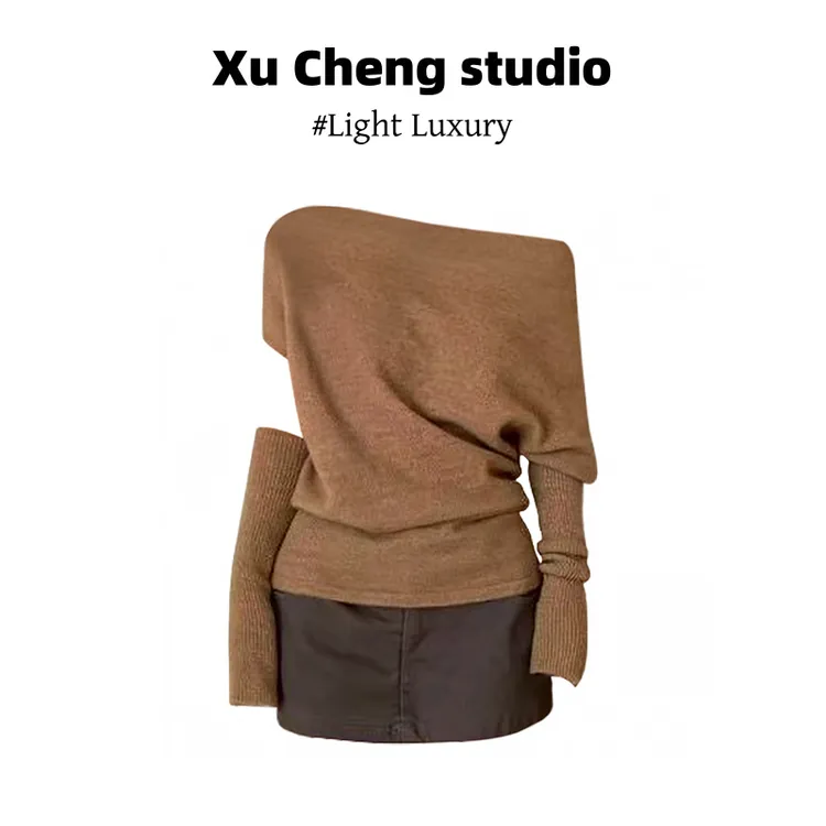 Xu Cheng2025年纯欲风绝美气质上衣法式穿搭针织衫女气质显瘦短裙