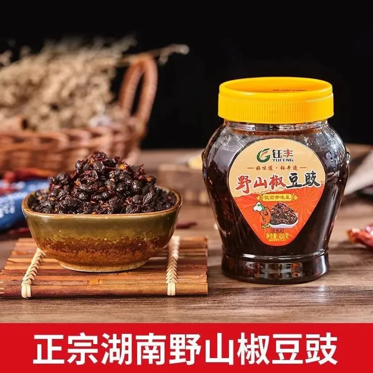 湖南特产香辣霉豆豉野山椒豆豉酱下饭菜拌面拌饭调味佐餐