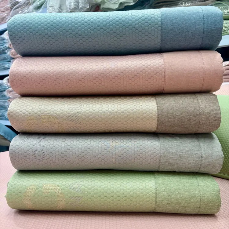 夏天高凉感100%乙纶冰豆豆席三件套可水洗冰凉席子床笠款空调软席