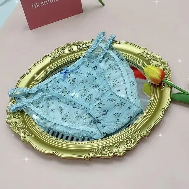 时尚潮流小碎花清新仙女版蕾丝网纱女士小裤