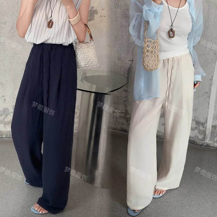 【天丝亚麻】2025夏款莱赛尔天丝亚麻轻薄透气显瘦休闲阔腿直筒裤