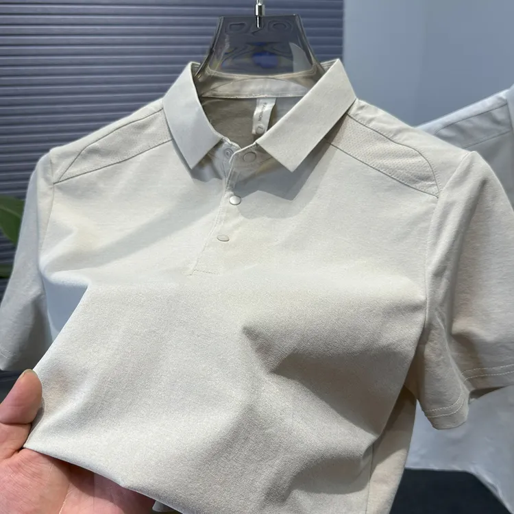 轻奢polo衫男士t恤短袖运动休闲速干透气老钱风男装高级翻领上衣
