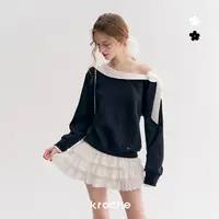 【美娇粉丝专属】Kroche 25aw 打揽腰头 蕾丝波浪花边蓬蓬蛋糕短裙