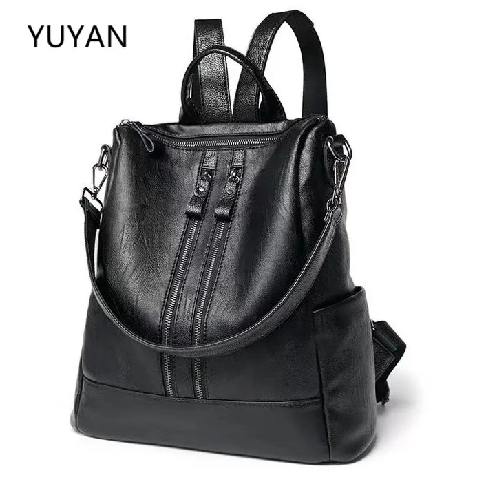 真皮双肩包2025新款爆款防盗女士背包软皮包大容量单肩两用书包女