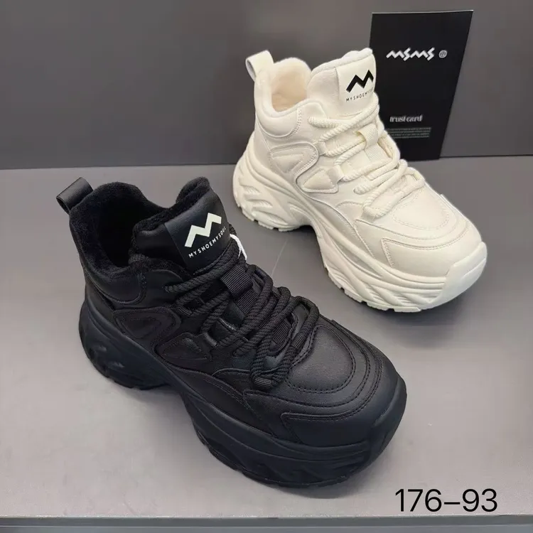 玛莎玛索秋冬加绒新款176-93时尚百搭休闲厚底高腰网红潮鞋大棉鞋