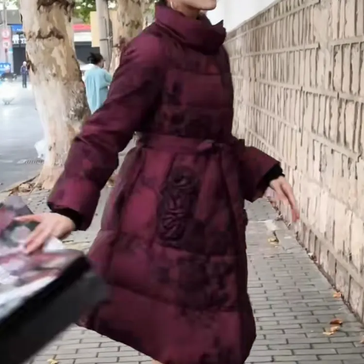 时尚女款纯色常规款刺绣合格品气质长款网红