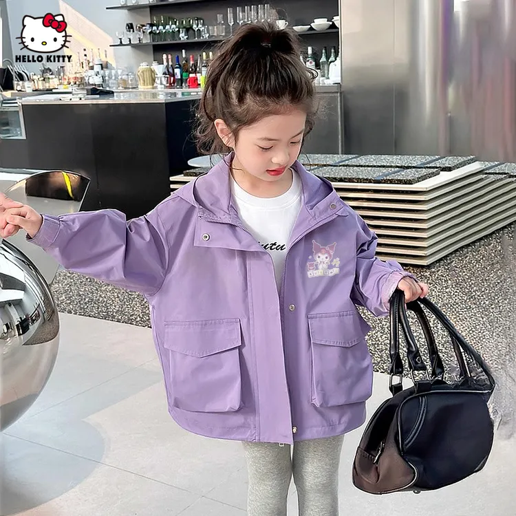 HELLO KITTY时髦2025春秋季新款儿童舒适长袖外套小童时尚洋气潮 