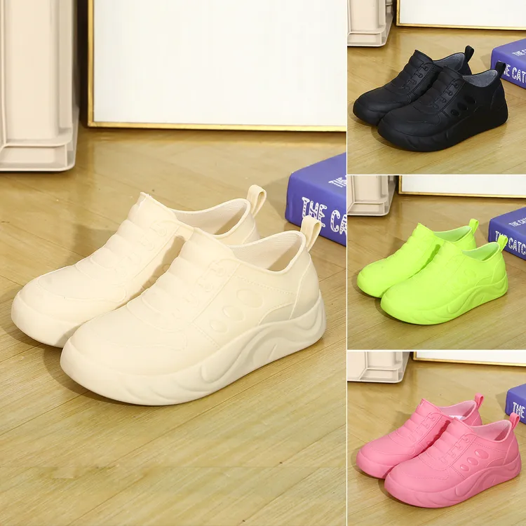 日系可爱轻便低帮雨靴女款增高软底外穿防滑防水加绒保暖雨鞋水鞋