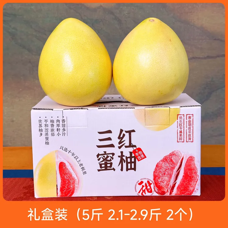 辰颐物语 琯溪三红蜜柚5斤装