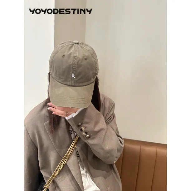 （小R标）宽檐夏季薄款透气棒球帽休闲百搭刺绣软顶鸭舌帽韩版简约