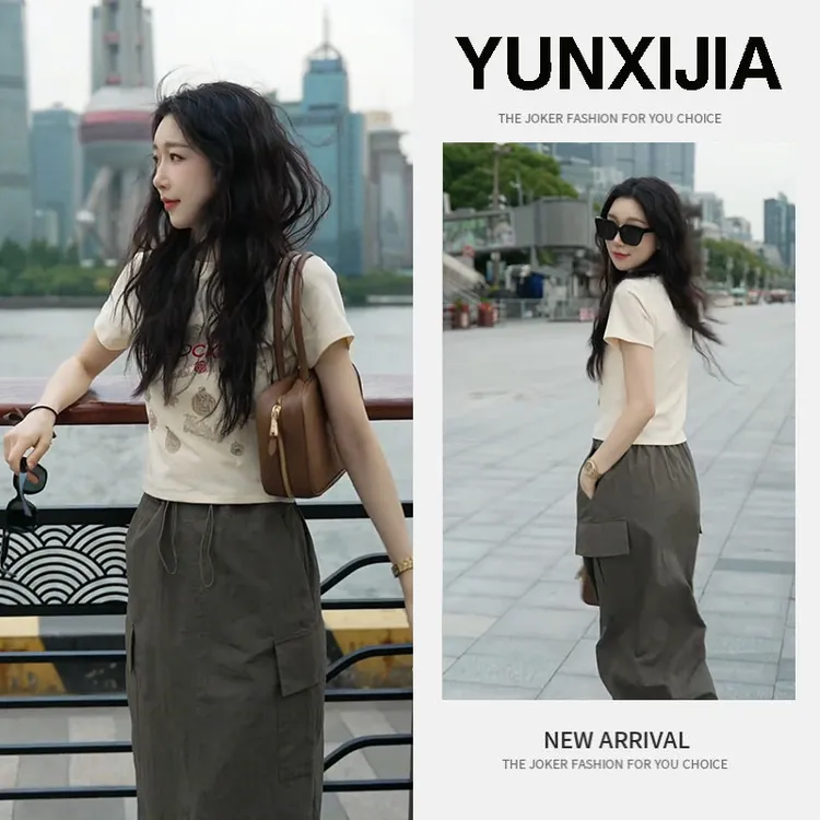 2025夏季新款美式街头独特不撞款酷辣短袖上衣裤子两件套