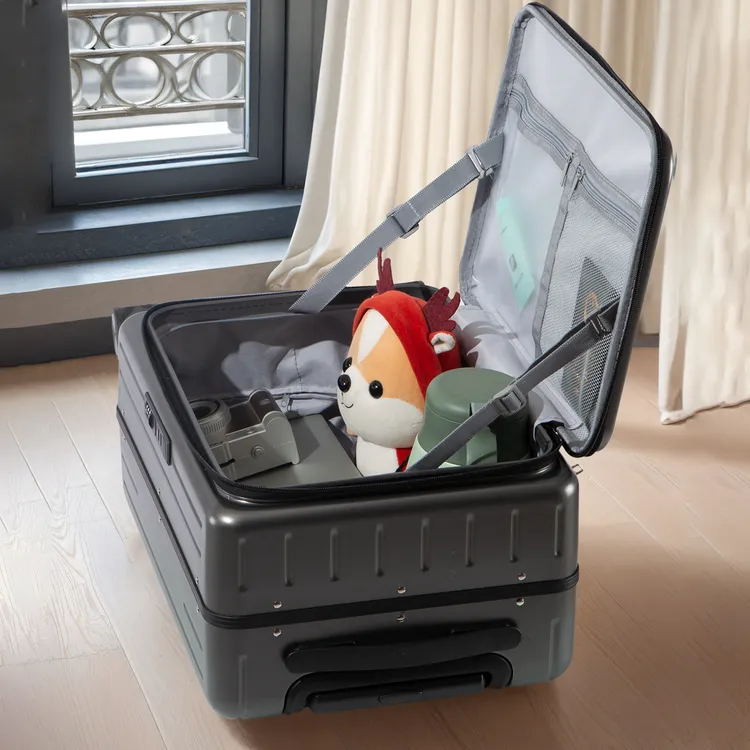 大容量侧开盖行李箱2025新款铝框拉杆箱可登机旅行密码箱28寸男女