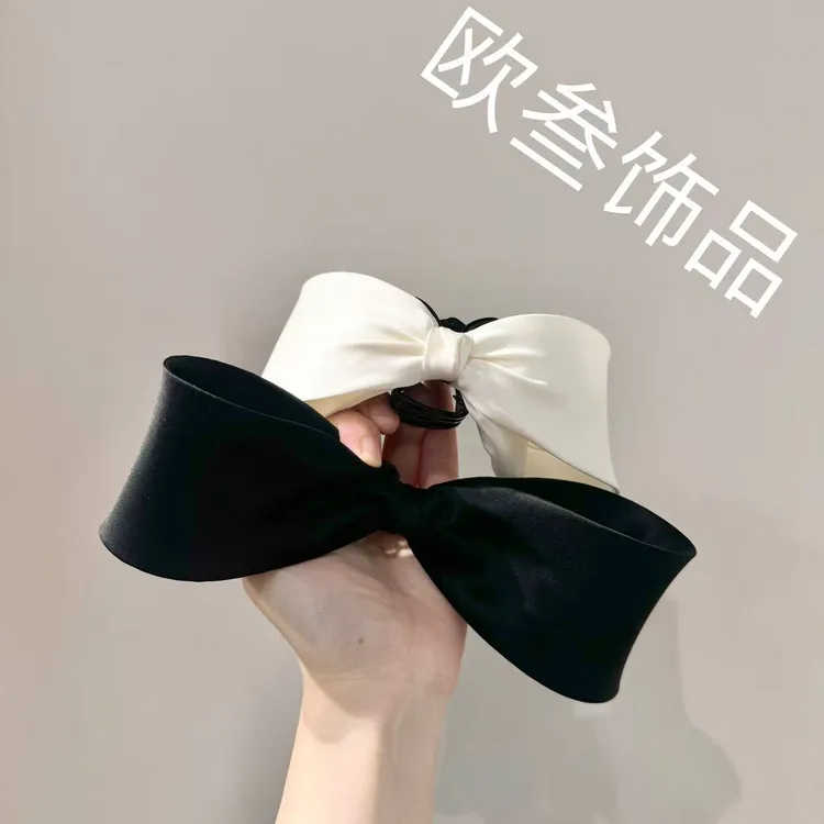 zj430大版哑光蝴蝶结马尾夹发夹弹簧夹发饰韩版纯手工精致高级