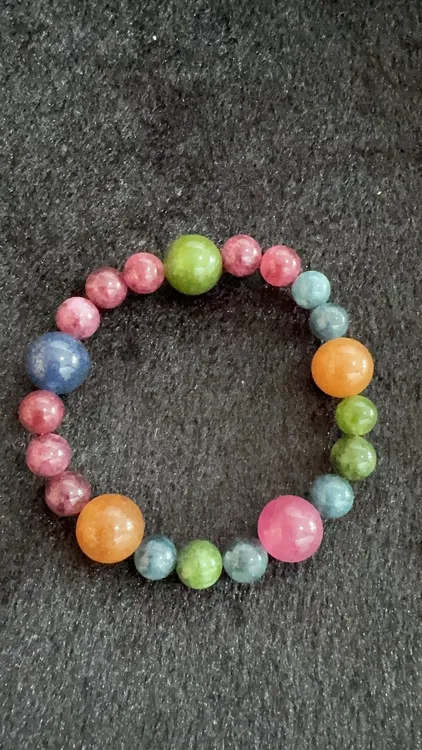 非金属大理石手链 碧碧多宝单圈招米饰品