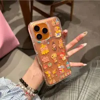 透明满屏星星人适用于iPhone17promax手机壳16少女心15可爱14防摔