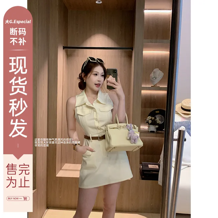 大G.Especial【低调老钱】高腰气质显瘦港风小众连衣裙K425Z05207