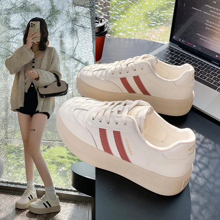 爆款厚底小白鞋女2025春季新款超火百搭轻便休闲女鞋chic运动板鞋