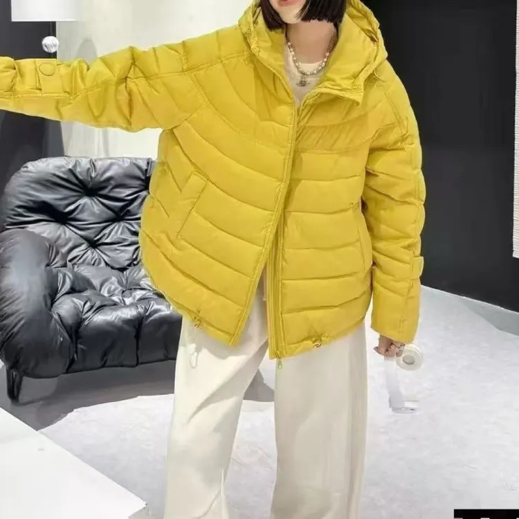 大码女装韩版连帽彩色棉服冬季休闲显瘦短款外套百搭洋气保暖