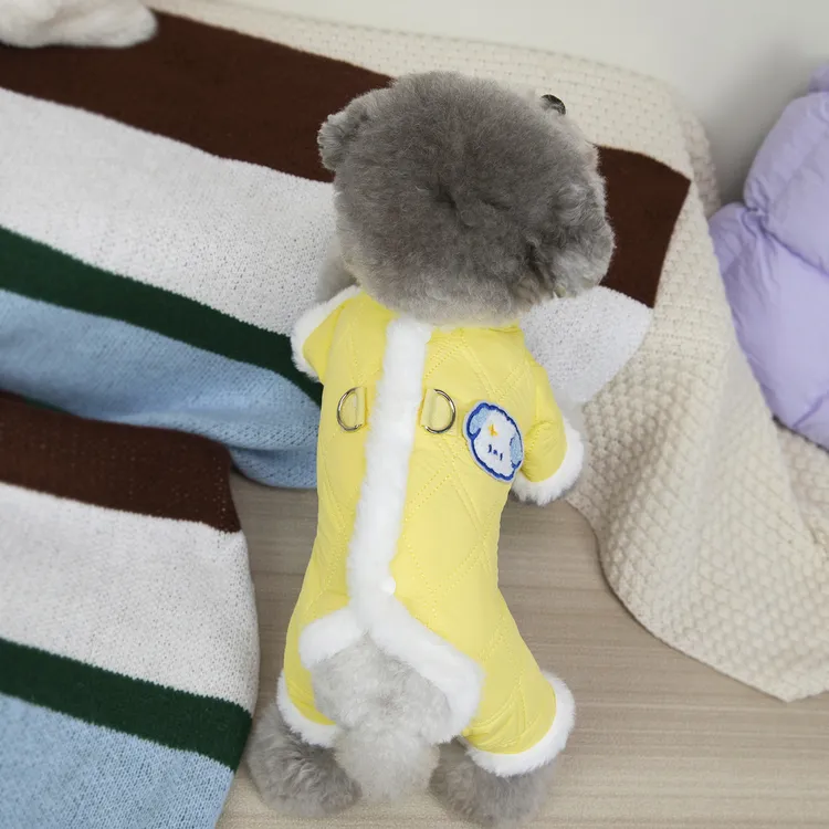 宠物服装小型犬狗衣服猫咪秋冬服装宠物衣服新款25双绗线四腿棉衣