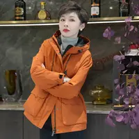 名港【抗寒保暖】90白鹅绒显瘦保暖连帽冲锋衣加厚羽绒服 58139
