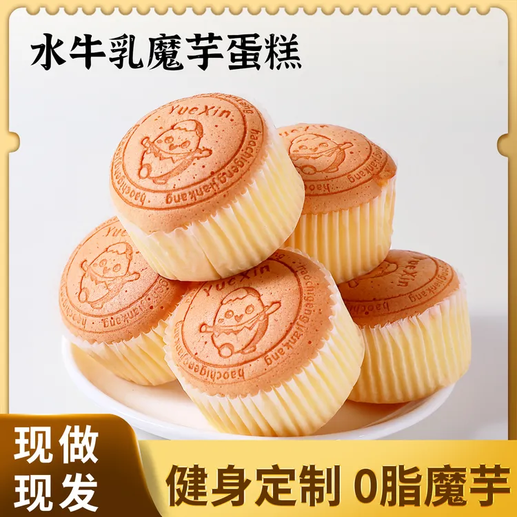 鲜小播轻态魔芋蛋糕添加面包蛋糕点心代餐解馋小零食