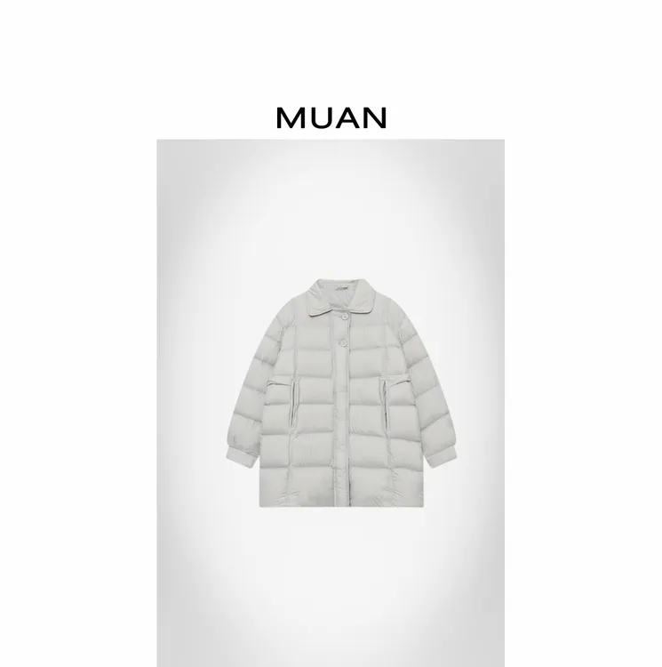 木岸MUAN：《老故事羽绒服》定制复古翻领90白鸭羽绒服女D-JD-7717-1