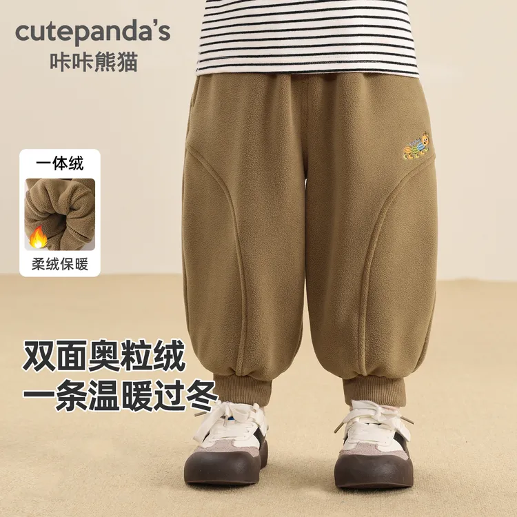 婴儿衣服加绒长裤子加厚冬装秋冬儿童男童女宝宝保暖运动裤Y10311