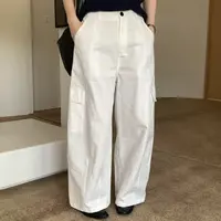 C/82839 韩系百搭高腰显瘦双口袋直筒休闲裤 9-23