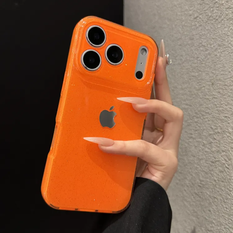 高级感小众闪粉适用苹果17promax手机壳简约iPhone16创意15个性14