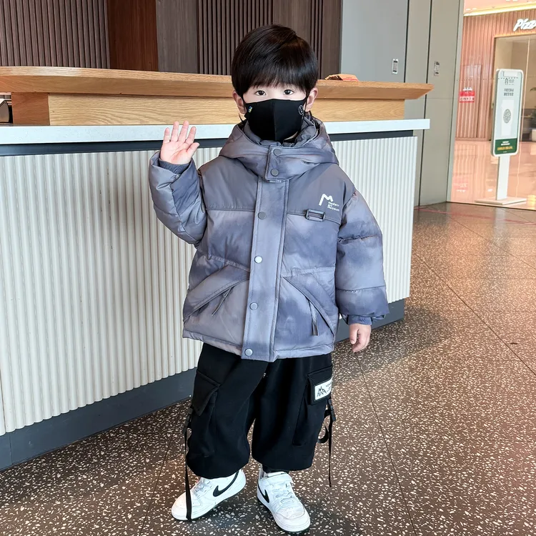 男童羽绒棉服冬季加厚棉袄外套2025新款男孩宝宝冬装保暖酷帅棉衣