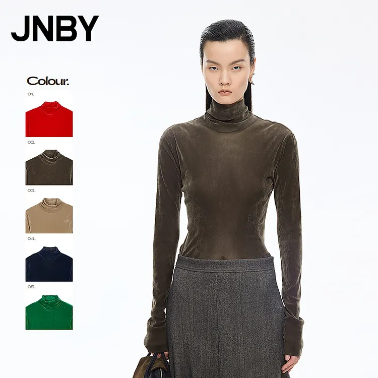 【商场同款】JNBY/江南布衣25冬新品T恤修身高领长袖5X0110140