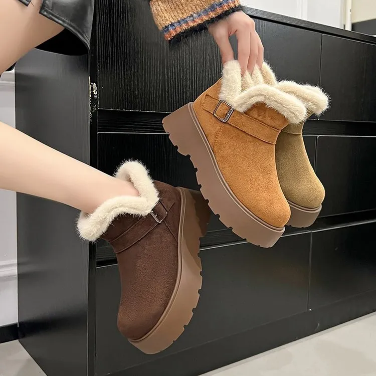 新款2025保暖成人冬季时尚雪地靴秋冬韩版棉靴网红时尚女鞋加厚