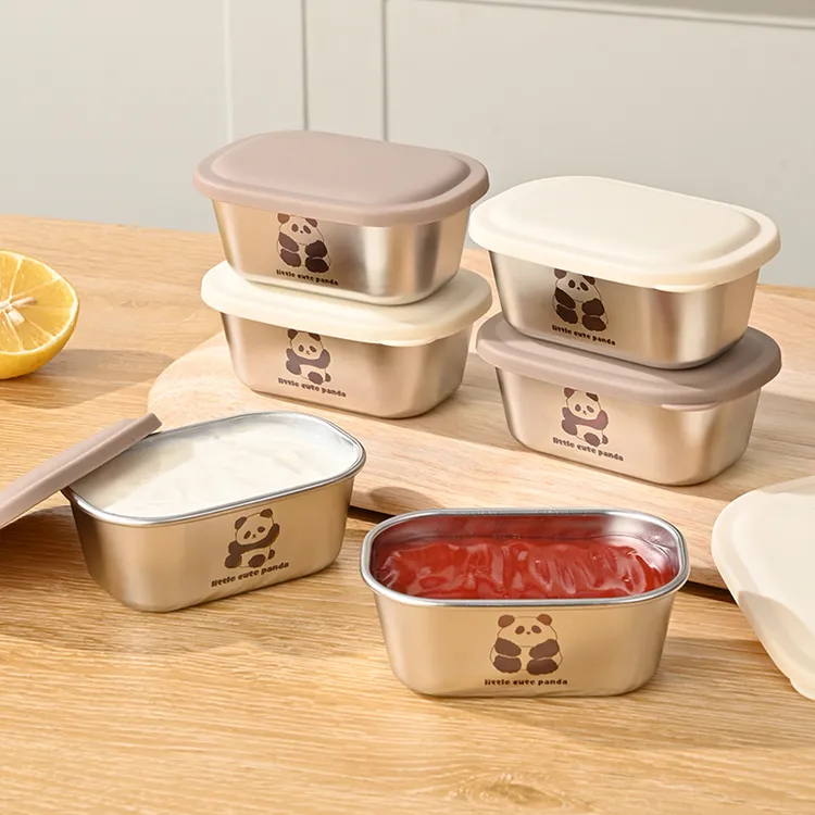 304不锈钢蘸料碟酱杯带盖番茄沙拉碟迷你调味碟密封酱料杯密封罐