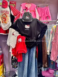 【纯熙+】3035秋季新款KT猫猫头T恤上衣女韩版宽松百搭