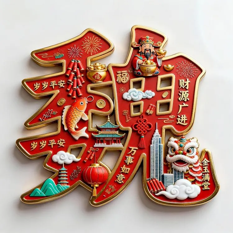 百家姓金属磁吸浮雕冰箱贴旅游景点纪念送礼伴手礼装饰百家姓门贴