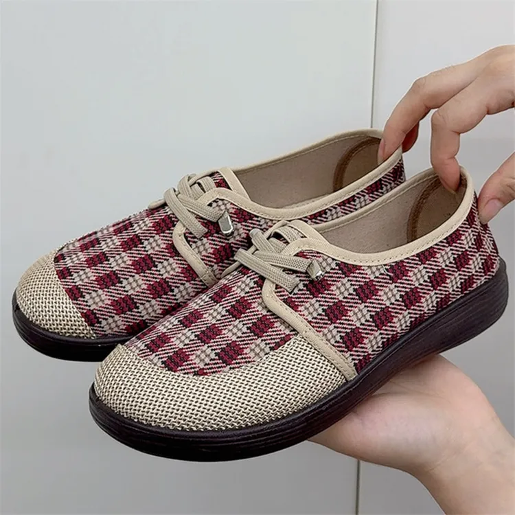 秋季新款老北京布鞋女舒适轻便妈妈鞋一脚蹬懒人鞋休闲鞋软底防滑