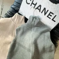 丨秋冬新款灰色休闲时尚百搭拉链无袖马甲针织衫 5392