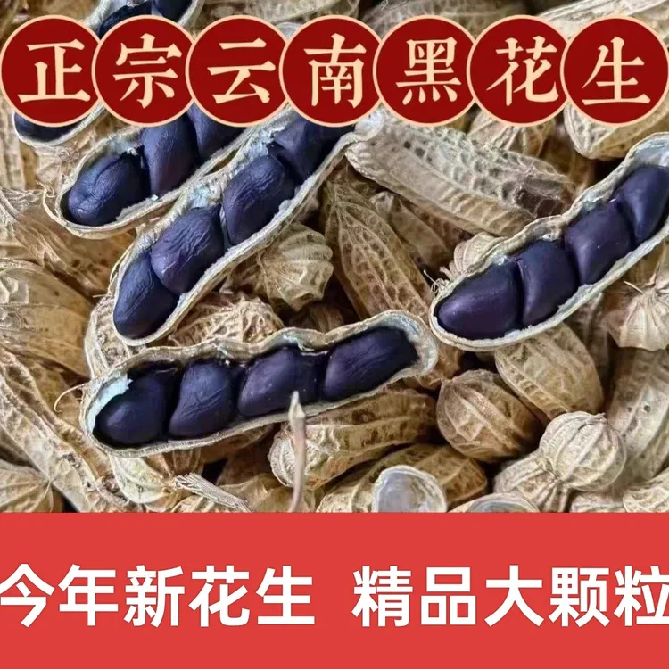 2025新货（大粒）云南特产富硒黑花生水果花生精品休闲零食坚果礼盒