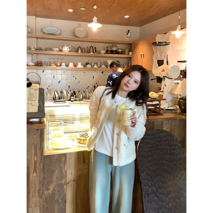  切糕自制【云朵】小个子秋冬设计感气质加厚夹棉小香风外套