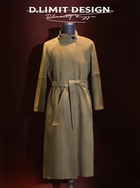 【D.Limit design】时尚高级两面撞色系带皮衣DLYXH096W