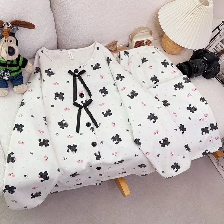 蚕丝羊毛绒保暖宽松大码睡衣女秋冬季微胖mm220斤加肥加大家居服