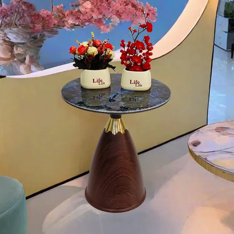 轻奢小茶几客厅角几圆形沙发边几高档现代简约小户型阳台小茶桌