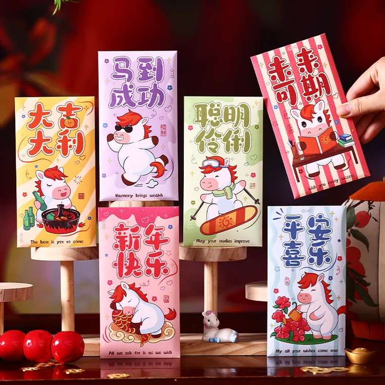 2026新品创意马年烫金千元新年红包马年喜庆压岁包利是封年货批货