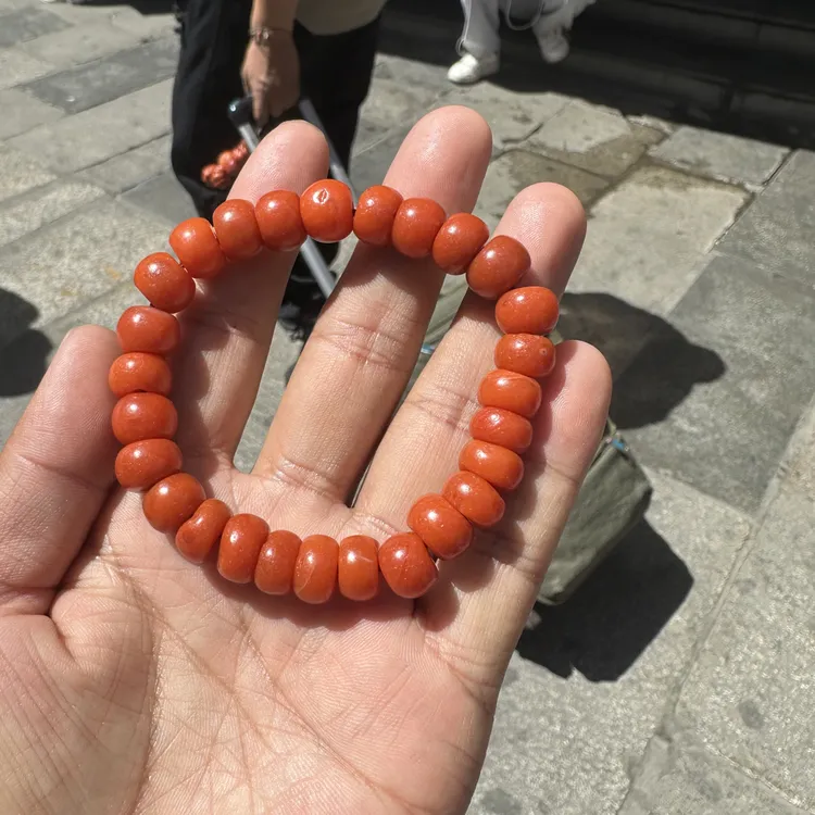 卡10极品甘南南红玛瑙手串