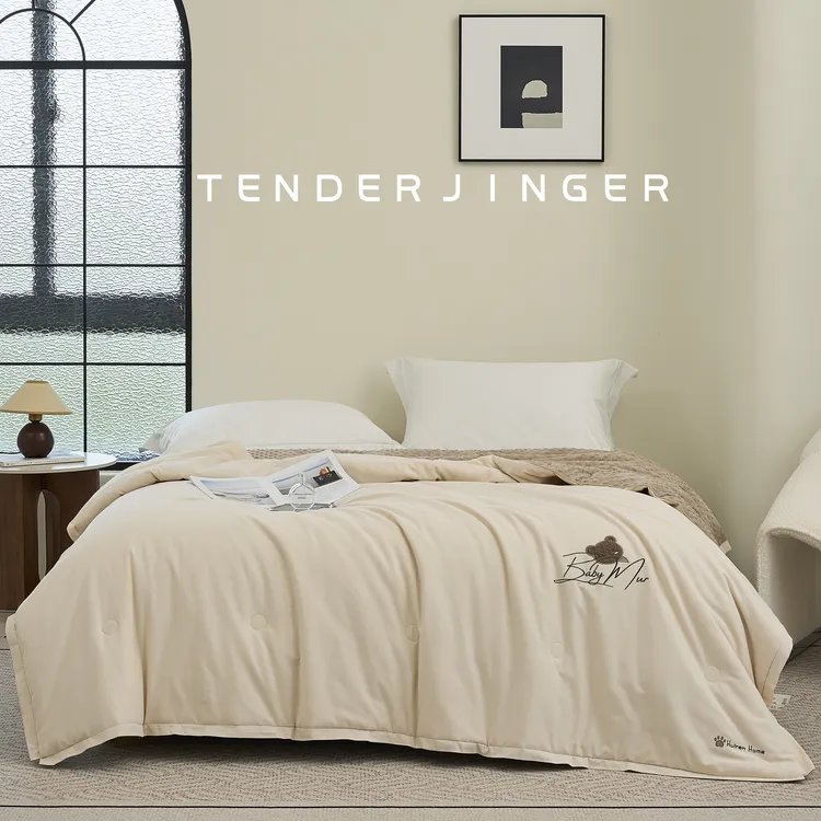 Tender Jinger可机洗安抚豆豆被成人 儿童四季被 趴睡小熊