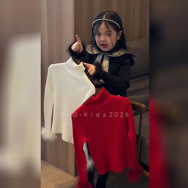 【YG】羽毛款～高领高弹力！新年百搭款底毛衣针织衫