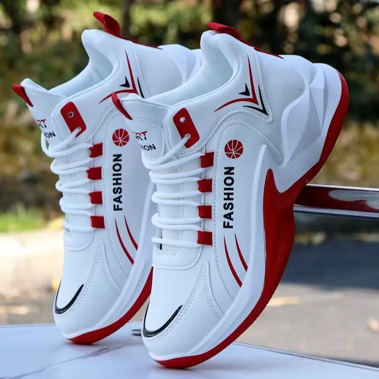 高帮鞋男鞋2025新款秋冬季防水皮面运动鞋学生防滑球鞋软底跑步鞋